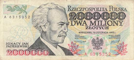 2000000 Zloty Polen p163 1993